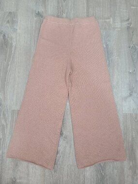 FP Beach by Free People Hailee Sweater Pants Tan Waffle Knit - Size Small